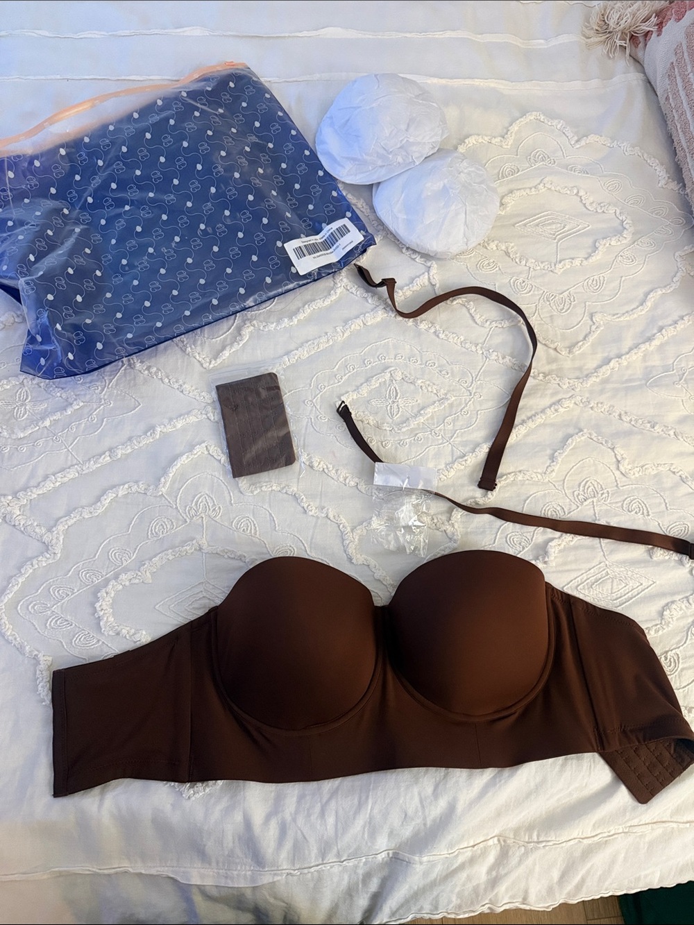 Shapellx Strapless Smooth T-Shirt Bra in Chocolate Brown